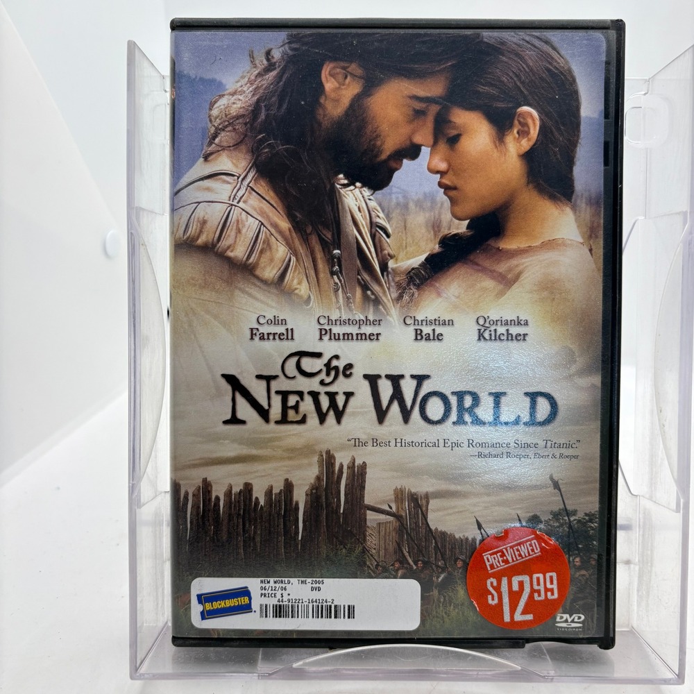 The New World DVD 2005 Colin Farrell Christian Bale Blockbuster 794043102530